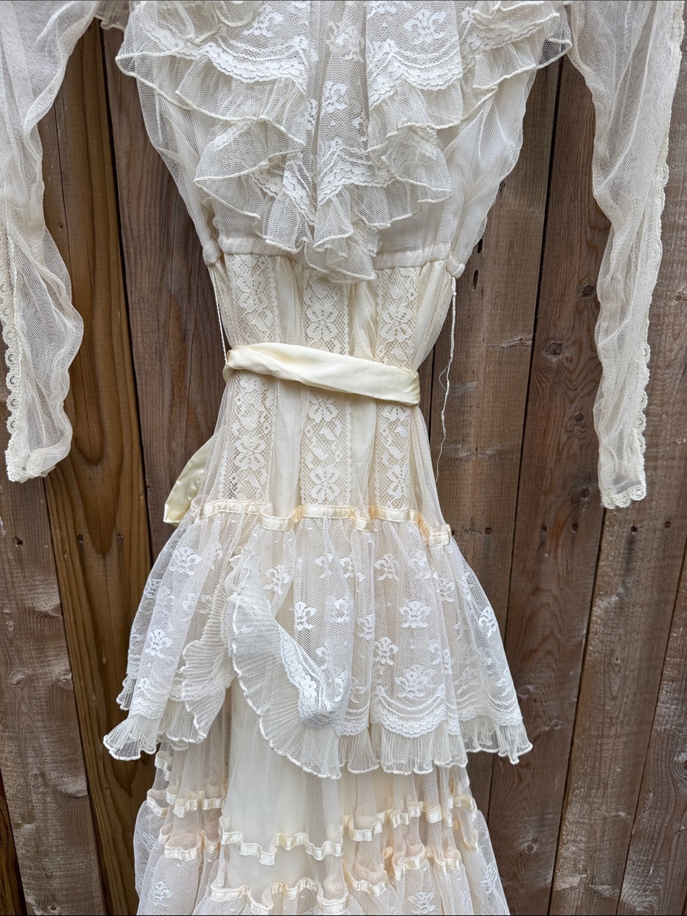Gunne Sax 70s bridal collection prairie Lace Dress - Picture 5 of 13